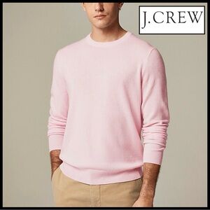 J. Crew Men's Lightweight Cotton Pink Sweater. Size L.